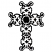 C1: Inside Cross---White(Isacord 40 #1002)&#13;&#10;C2: Edge & Accents---Black(Isacord 40 #1234)