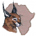 C1: Africa Shape & Border---Fawn(Isacord 40 #1128)&#13;&#10;C2: Caracal Muzzle, Eyes & Ear---Muslin(Isacord 40 #1082)&#13;&#10;C3: Caracal---Old Gold(Isacord 40 #1055)&#13;&#10;C4: Caracal Shading & Highlights---Vanilla(Isacord 40 #1022)&#13;&#10;C5: Cara