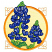 C1: Background---Lemon(Isacord 40 #1167)&#13;&#10;C2: Stem, Leaves, & Buds---Erin Green(Isacord 40 #1510)&#13;&#10;C3: Petals---Blue Ribbon(Isacord 40 #1535)&#13;&#10;C4: Petals Highlights---Cadet Blue(Isacord 40 #1226)&#13;&#10;C5: Flower Centers---Glaci