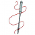 C1: Needle---Sterling(Isacord 40 #1011)&#13;&#10;C2: Outline---Black(Isacord 40 #1234)&#13;&#10;C3: Thread---Poinsettia(Isacord 40 #1147)