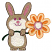 C1: Bunny Face & Front & Flower Center---Muslin(Isacord 40 #1082)&#13;&#10;C2: Nose & Inside Ears---Dusty Mauve(Isacord 40 #1119)&#13;&#10;C3: Stem---Swiss Ivy(Isacord 40 #1079)&#13;&#10;C4: Bunny---Fawn(Isacord 40 #1128)&#13;&#10;C5: Flower Petals---Parc