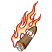 C1: Flames & Cigar Tip---Lemon Frost(Isacord 40 #1022)&#13;&#10;C2: Cigar Tip & Band---White(Isacord 40 #1002)&#13;&#10;C3: Flames & Cigar Tip---Candlelight(Isacord 40 #1137)&#13;&#10;C4: Flame Outline, Cigar Tip & Band---Poinsettia(Isacord 40 #1147)&#13;