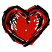 C1: Heart---Poinsettia(Isacord 40 #1147)&#13;&#10;C2: Design Outlines---Black(Isacord 40 #1234)