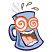 C1: Inside Mouth---Sage(Isacord 40 #1180)&#13;&#10;C2: Tongue---Shell(Isacord 40 #1015)&#13;&#10;C3: Teeth & Eyes---White(Isacord 40 #1002)&#13;&#10;C4: Mug---Oxford(Isacord 40 #1222)&#13;&#10;C5: Steam---Glacier Green(Isacord 40 #1223)&#13;&#10;C6: Mug D