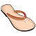 C1: Sandal---Shrimp Pink(Isacord 40 #1017)&#13;&#10;C2: Sandal Shading---Old Gold(Isacord 40 #1055)&#13;&#10;C3: Sandal Outlines---Black(Isacord 40 #1234)&#13;&#10;C4: Strap---Palomino(Isacord 40 #1070)&#13;&#10;C5: Strap Outlines---Poinsettia(Isacord 40