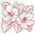 C1: Single Color Design---Poinsettia(Isacord 40 #1147)