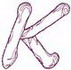 Handstitch Letter K