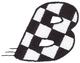 Checkered Flag Letter B