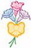 Flowers W/bow Applique