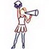 Cheerleader W/ Megaphone