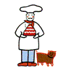 THE CHEF & HIS CAT APPLIQUE