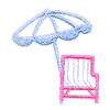 BEACH CHAIR & UMBRELLA