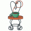 CHAIR W/COFFEE CUP