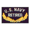 U.S. NAVY RETIRED (SEWN ON BLACK)