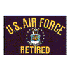 U.S.A.F. RETIRED (SEWN ON BLACK)