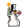 SNOWMAN W/PRESENTS