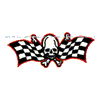 SKULL & RACING FLAGS