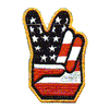 AMERICAN FLAG PEACE HAND-MED.