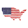 US SHAPED FLAG