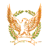 EAGLE LAUREL WREATH CREST