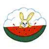 RABBIT & WATERMELON APPLIQUE