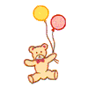 TEDDY BEAR & BALLOON APPLIQUE