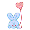 BUNNY & BALLOON APPLIQUE