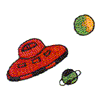 SPACESHIP & PLANETS