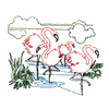 FLAMINGOS OUTLINE