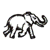 RUNNING ELEPHANT OUTLINE