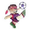 BOY KICKS SOCCER BALL