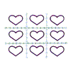 HEART TIC TAC TOE APPLIQUE