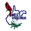 WEST VIRGINIA OUTLINE & BIRD