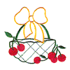 BASKET OF CHERRIES APPLIQUE