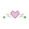 CROSS STITCHED HEART