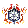 SHIPS WHEEL W/ANCHOR