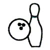 BOWLING BALL AND PIN