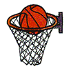 BASKETBALL AND HOOP