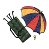 GOLFING BAG & UMBRELLA