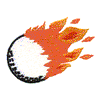 FLAMING GOLF BALL