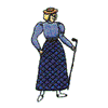 OLD FASHION FEMALE GOLFER FILE #30