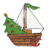 CHRISTMAS TREE ON BOAT