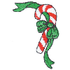 CANDY CANE WITH BOW