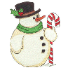 SNOWMAN W/CANDY CANE