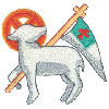 LAMB W/CHRISTIAN FLAG