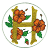 FLORAL ALPHABET H- HIBISCUS