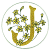 FLORAL ALPHABET J- JASMINE