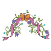 RIBBON, BUTTERFLY, FLORAL EMBLEM