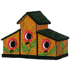 FLORAL TRIPLEX BIRDHOUSE