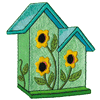 FLORAL TRIPLEX BIRDHOUSE